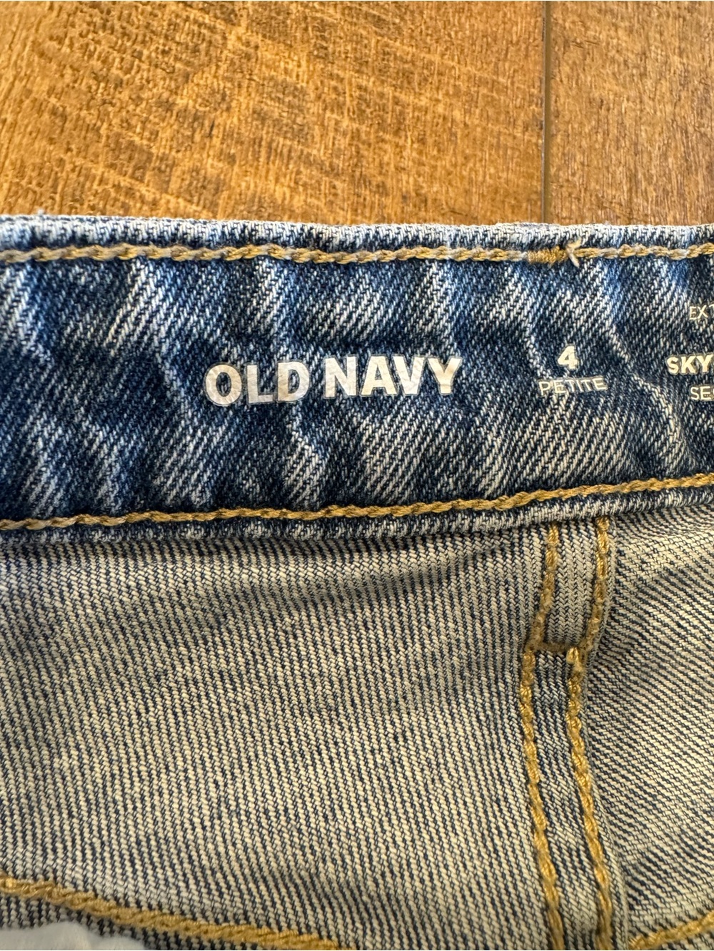 Old Navy Women’s Jeans Extra High Rise City Sky-Hi Wide Leg Size 4 Petite - Picture 7 of 10